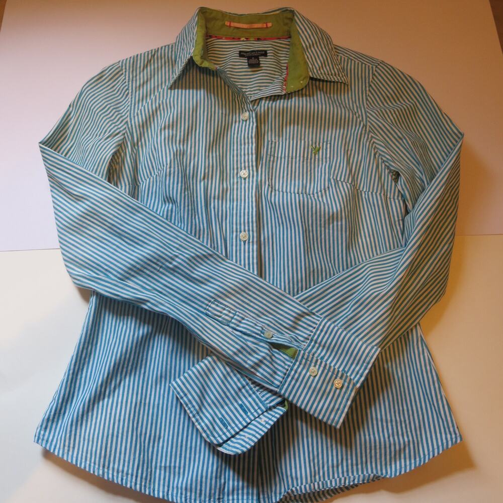 AMERICAN EAGLE Button Down Long Sleeve Shirt Sz 2